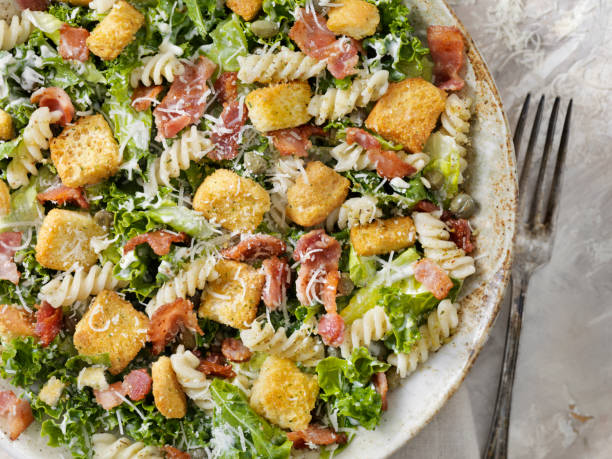 istock Kale and Romaine Pasta Caesar Salad 1174851870