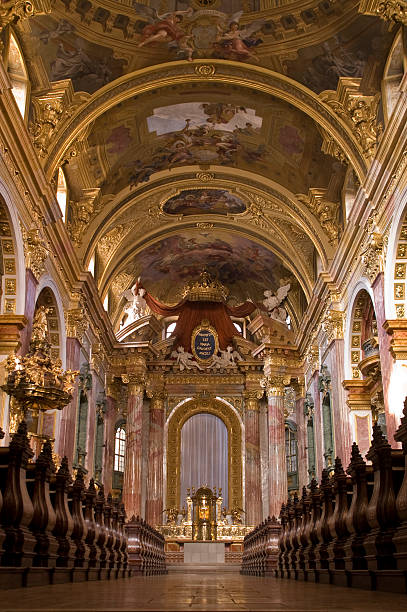 barokowy kościół wiedeń jezuita - malarstwo iluzjonistyczne zdjęcia i obrazy z banku zdjęć