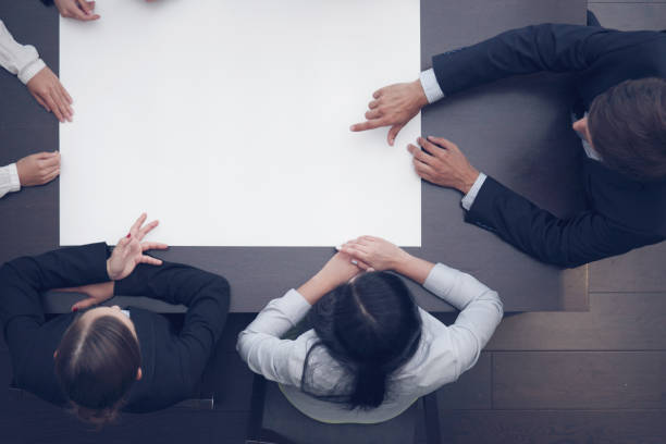 istock Business people and blank paper 1174858538