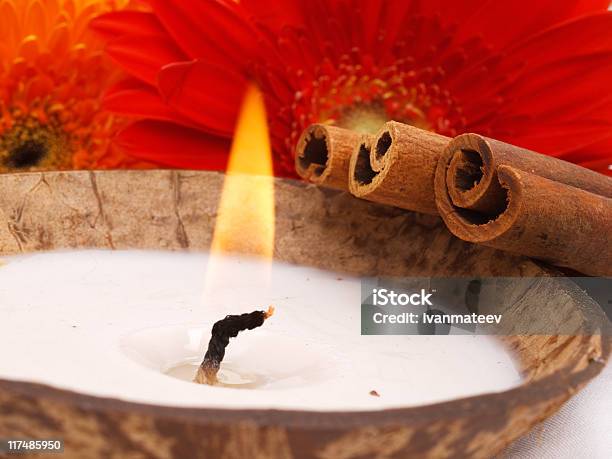 Aromatic Candle Stock Photo - Download Image Now - Aromatherapy, Candle, Cinnamon