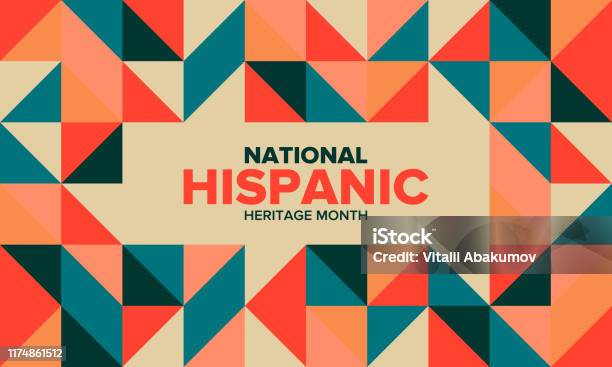 National Hispanic Heritage Month In September And October Hispanic And Latino Americans Culture Celebrate Annual In United States Poster Card Banner And Background Vector Illustration Stock Illustration - Download Image Now