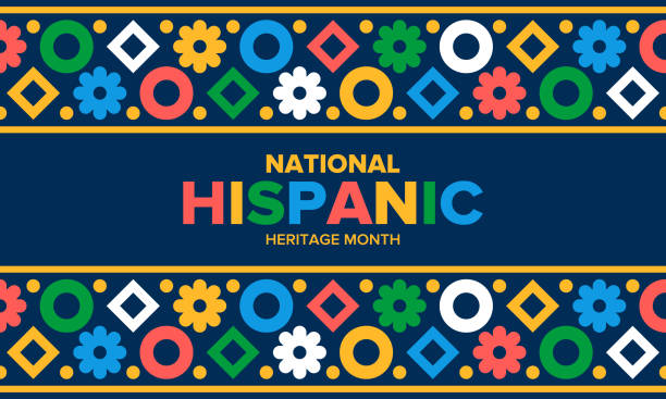 全國西班牙裔傳統月9月和10月。拉美裔和拉美裔文化。在美國慶祝一年一度。海報、卡片、橫幅和背景。向量插圖 - hispanic heritage month 幅插畫檔、美工圖案、卡通及圖標