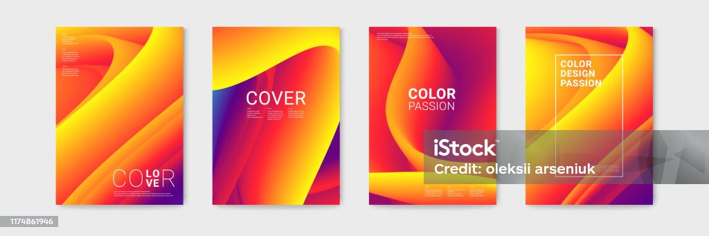 Cover Color Progress Cover Design With Abstract Background Color Pattern And Waves Of Color ...