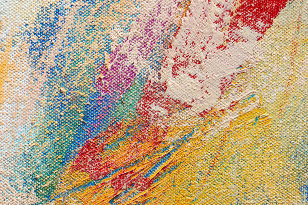 kolorowe tekstury malarstwo akrylowe na płótnie - tempera painting colors multi colored spectrum zdjęcia i obrazy z banku zdjęć