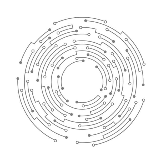 ilustrações, clipart, desenhos animados e ícones de placa de circuito abstrata. fundo da tecnologia do vetor. - placa de circuito