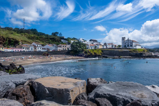 istock Sao Roque Beach and its Church 1174864010