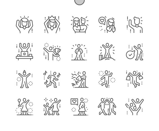 Joyful people Well-crafted Pixel Perfect Vector Thin Line Icons 30 2x Grid for Web Graphics and Apps. Simple Minimal Pictogram Joyful people Well-crafted Pixel Perfect Vector Thin Line Icons 30 2x Grid for Web Graphics and Apps. Simple Minimal Pictogram happy family shopping stock illustrations