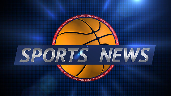 Sports News Basketball 3D Graphical Digital Background
