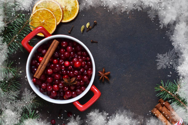 istock Xmas background. Ingredients for Christmas, winter baking cookies on a dark background . 1174864277
