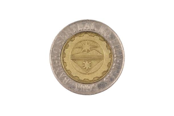 istock Filipino ten piso coin isolated on a white background 1174867471