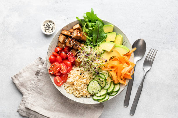 istock Trendy vegan buddha bowl salad 1174870618
