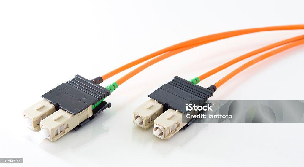 Fiber optic  Computer Cable Stock Photo