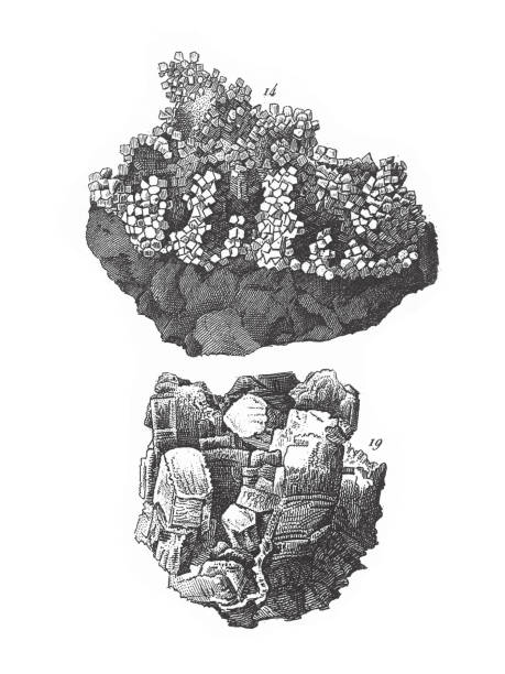 Arragonite and Calcareous Spar, Minerals and Their Crystalline Forms Engraving Antique Illustration, Published 1851 Arragonite and Calcareous Spar, Minerals and Their Crystalline Forms Engraving Antique Illustration, Published 1851. Source: Original edition from my own archives. Copyright has expired on this artwork. Digitally restored. feldspar stock illustrations