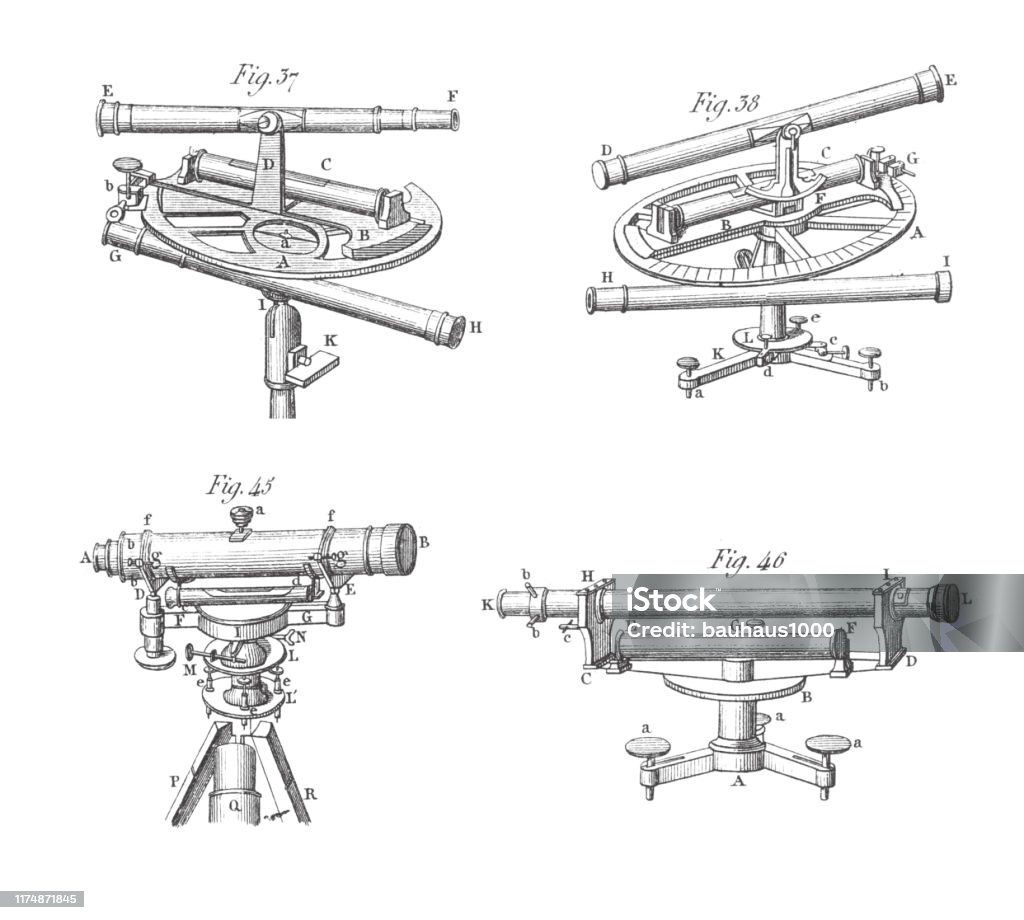 Graphometer Easy Drawing Graphometer Theodolite Compass And Leveling Telescope Mathematical And ...