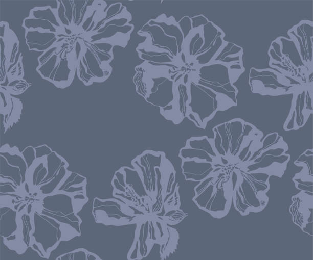 istock Seamless floral pattern with hibiscus and ornamental hand drawing decorative background. Ethnic seamless pattern ornament. Vector pattern. Print for textile, cloth, wallpaper, scrapbooking 1174876356