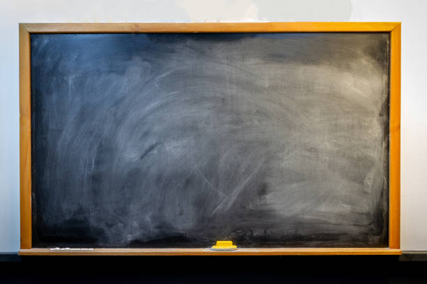 istock Chalk blackboard and rubber isolated background 1174876627