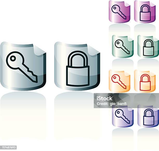 Security System Symbole Stock Vektor Art und mehr Bilder von Begriffssymbol - Begriffssymbol, Biegung, Bunt - Farbton