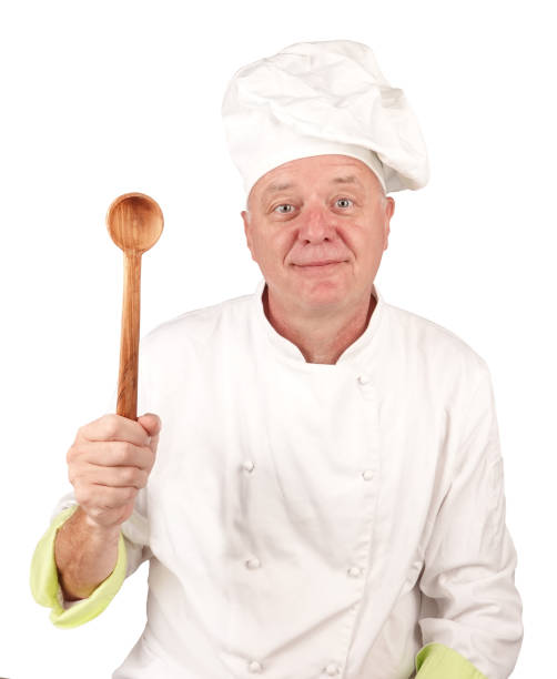 istock Cook chef is recommending something with wooden scoop 1174878011