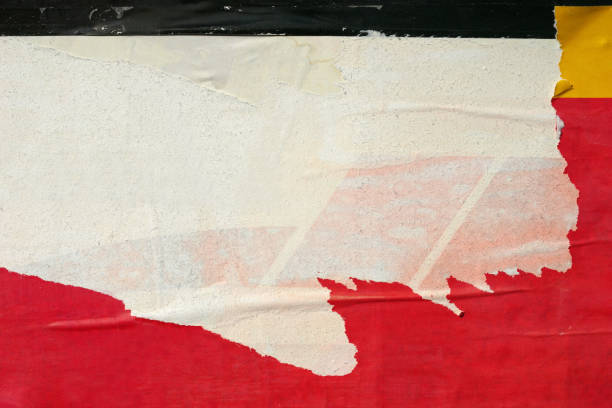 istock Old ripped blank torn paper crumpled creased posters grunge textures backdrop backgrounds placard stock photo 1174879215