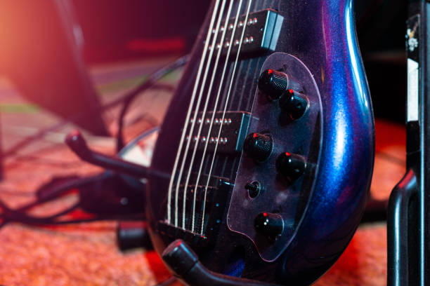 istock A set of classical and electric guitars. Music concept. 1174882600