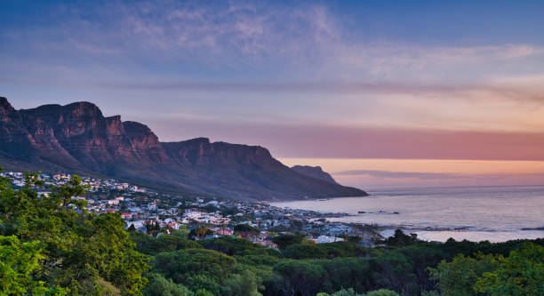 istock Seaside town at dust sunset 1174886203