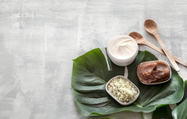 istock Spa composition with Wellness items for body care. 1174887080