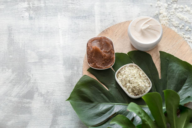 istock Spa composition with Wellness items for body care. 1174887091