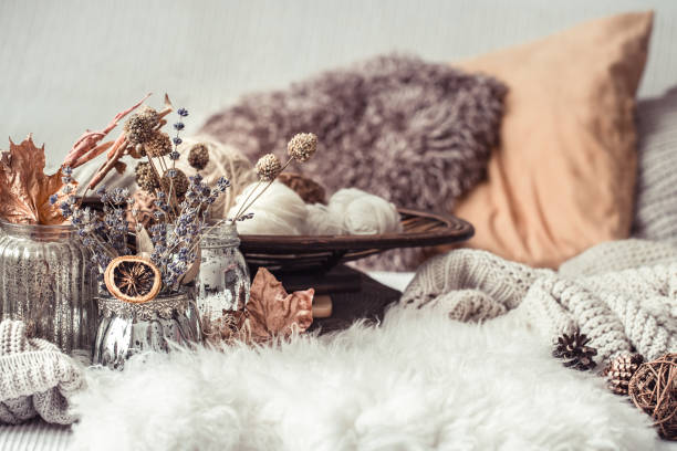 istock Autumn still Life home decor in a cozy house. 1174889010