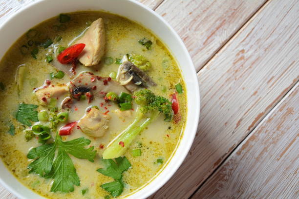 istock Thai Spicy Green curry chicken soup 1174892663