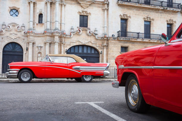 istock Classic convertible red cars 1174893509