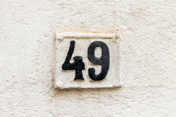 istock Street number sign on the wall 1174893892