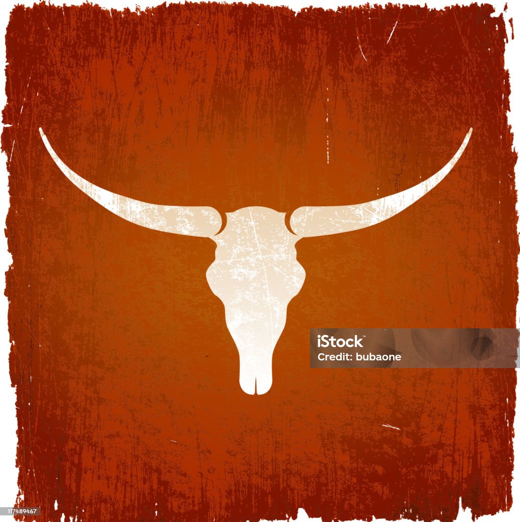 Longhorn bull skull on royalty free vector Background  Texas Longhorn Cattle stock vector