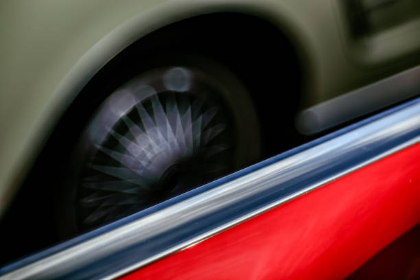 istock Vintage car details close up view. Abstract blur background. 1174897233