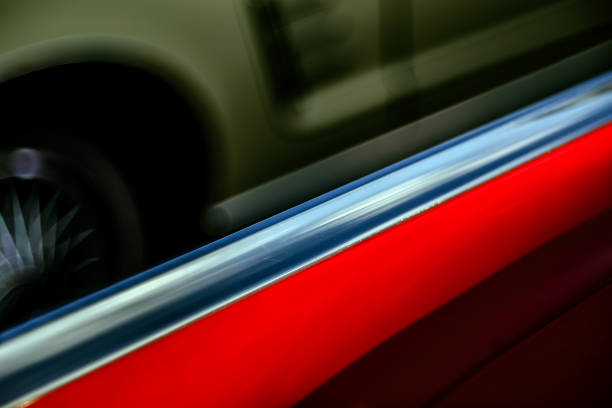 istock Close-up view vintage American auto details with bokeh effect. 1174897242