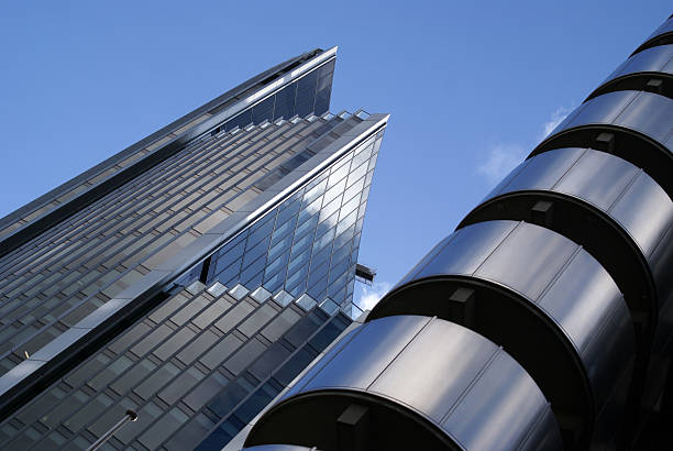 Building glass and steel