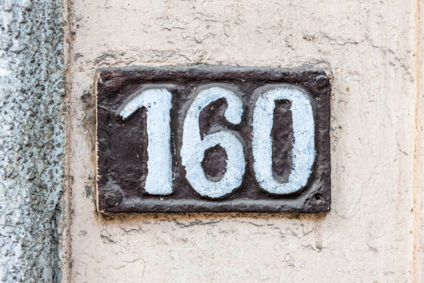istock Street number sign on the wall 1174901164