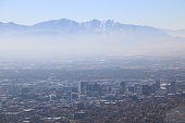 Salt Lake City, Utah in Wintertime Inversion