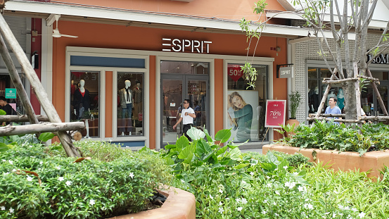 Samut Prakan, Thailand - September 06, 2019: ESPRIT Store in the new one shopping mall named Central Village.