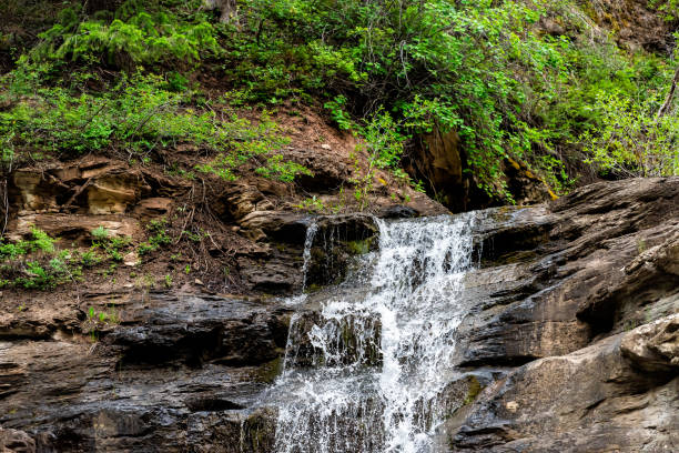 istock Small waterfall abstract closeup falling of cliff in Redstone, Colorado during summer 1174915782
