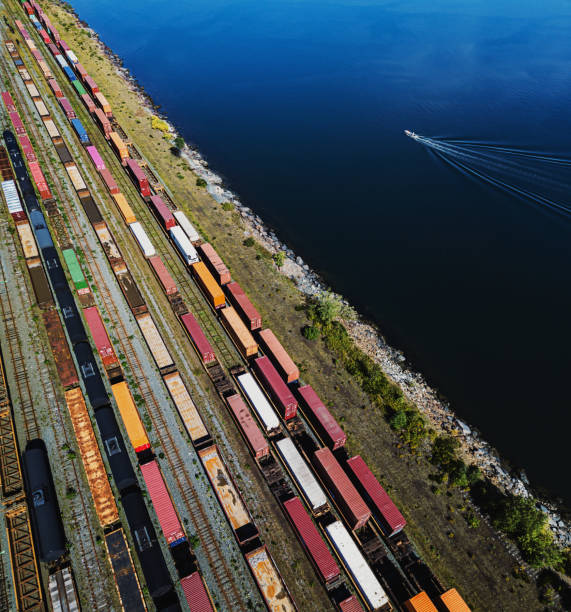 istock Aerial View of Rail Yard 1174916558
