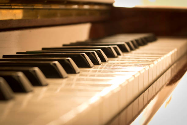 istock Piano keys. Piano keys background. Selective focus. 1174917671