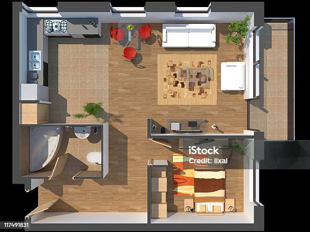 3 D Abgeteiltes Appartement Mit Aussicht Stockfoto und mehr Bilder von Architektur - Architektur, Bauen, Behaglich