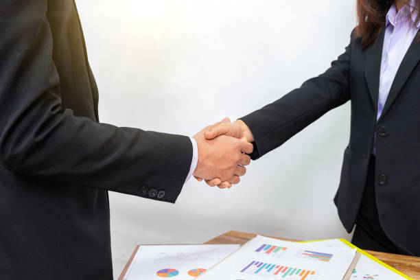istock Business shaking hands of partner 1174919203
