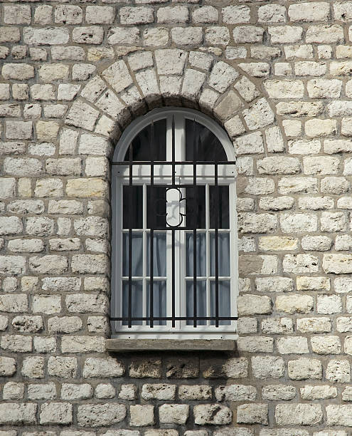 Brick Window stock photo