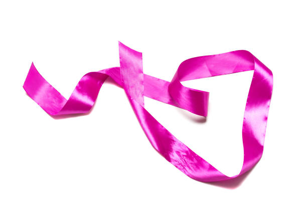 istock magenta ribbon isolated on a white background. 1174920813