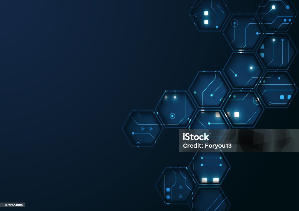 High Technology Graphics High Tech Technology Geometric Stock Illustration - Download Image Now ...