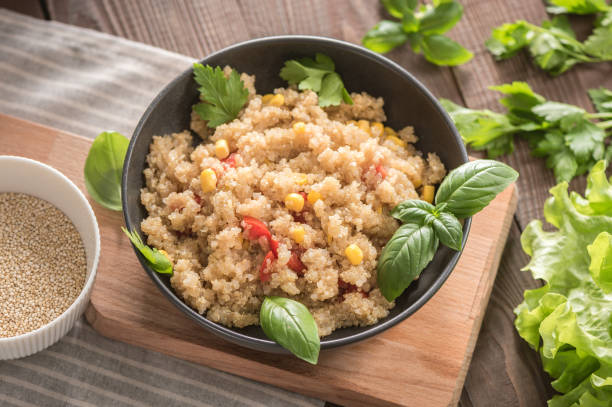 istock Quinoa salad with sweet corn and tomatoes 1174928271