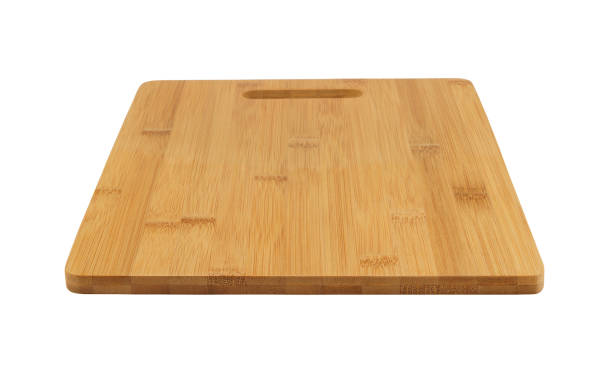 istock Wooden cutting board isolated on white 1174929293