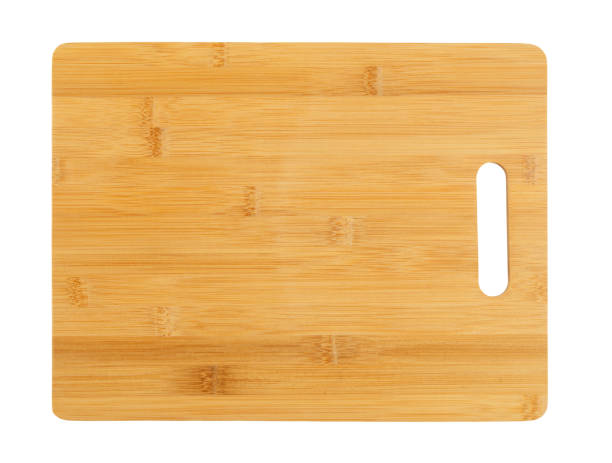 istock Wooden cutting board isolated on white 1174929437