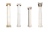 Four isolated columns